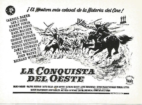 FLYER PUBLICITARIO 098: Film  La conquista del oeste