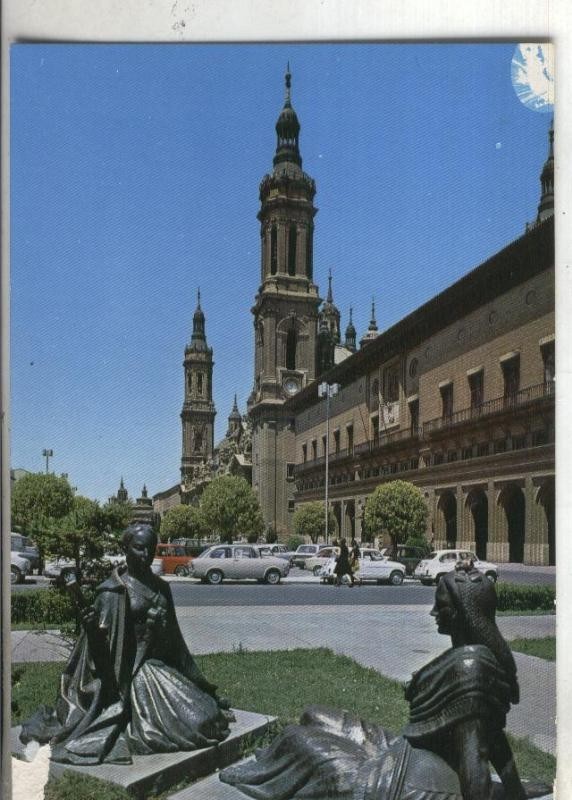 Postal:  Zaragoza: Plaza de las catedrales
