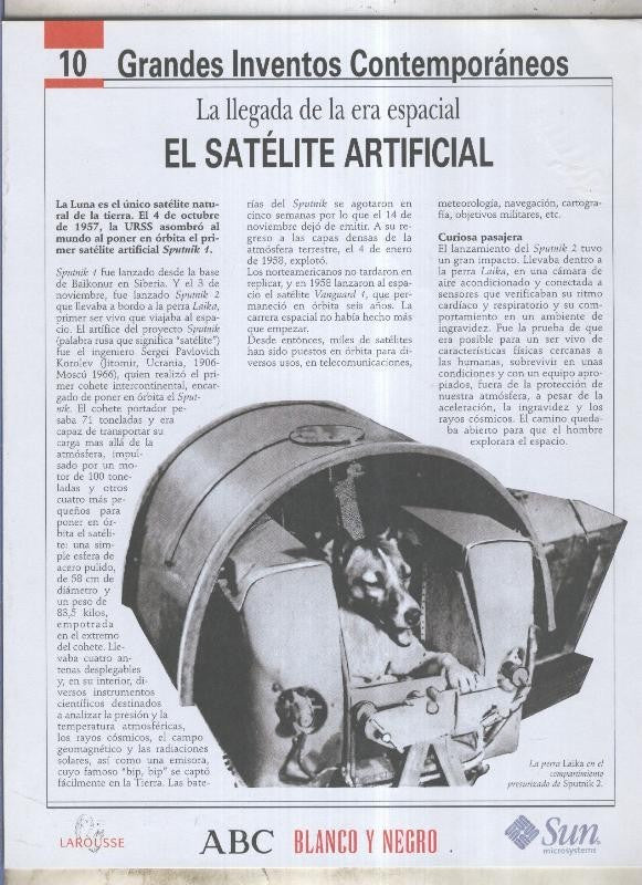 Grandes Inventos Contemporaneos numero 10: El satelite artificial