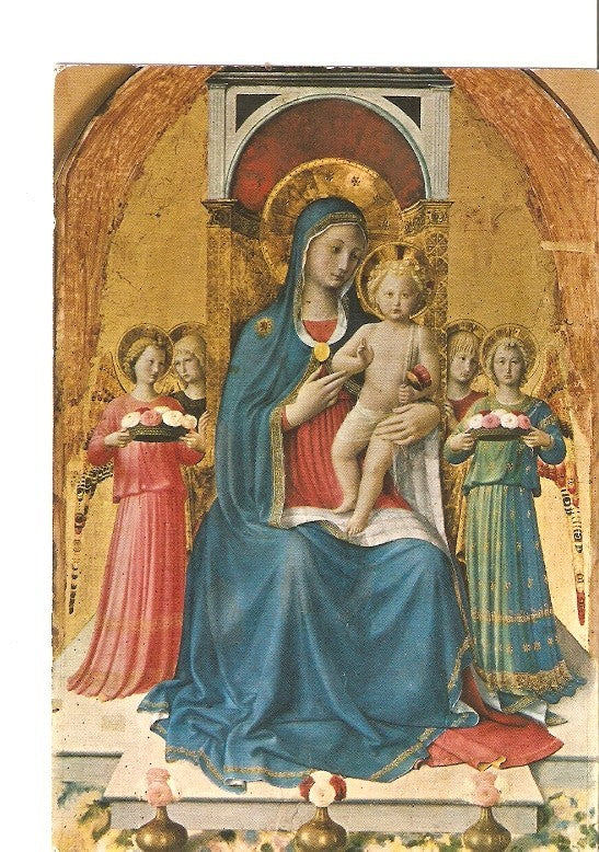 Postal 021035 : Madonna with Child, all around Angels - Perugia