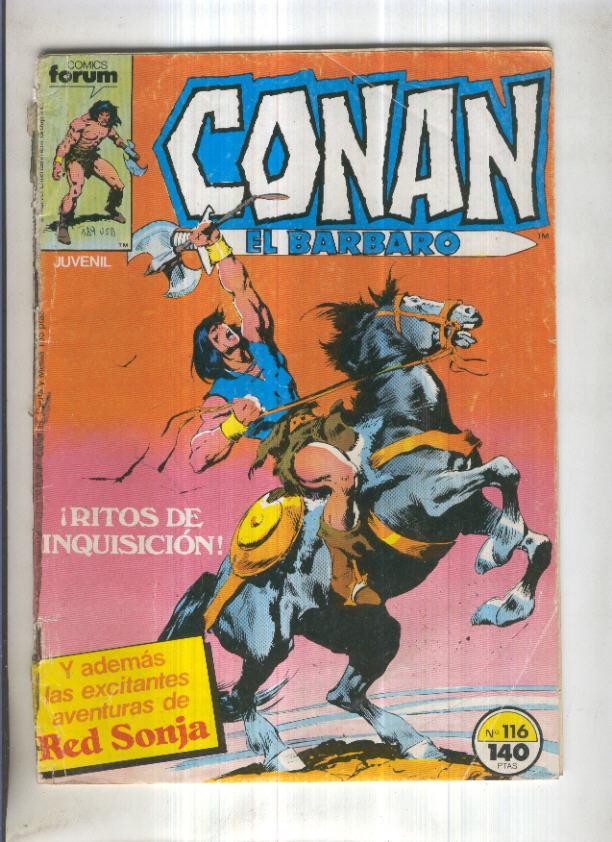 CONAN EL BARBARO, Vol.1 Numero 116: Ritos de Inquisicion  (cello lado lomo, procede de retapado)