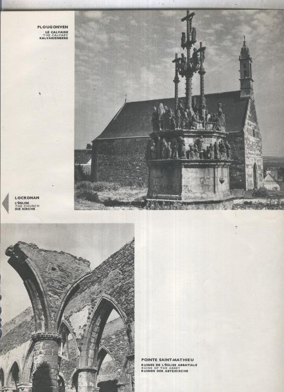 Lamina: La Bretagne: Plougonyen: Le calvaire y Pointe Saint Mathieu