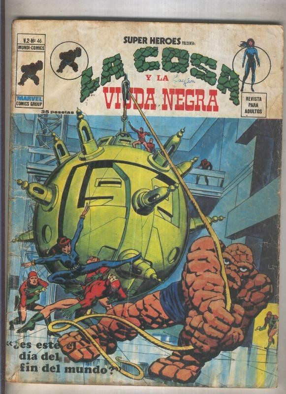 Super Heroes volumen 2 numero 46: La Cosa y La Viuda Negra (numerado 2 en trasera)