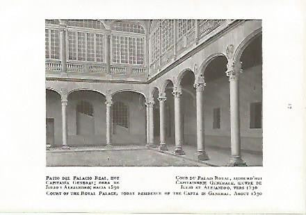 LAMINA 2201: VALLADOLID. Patio del Palacio Real