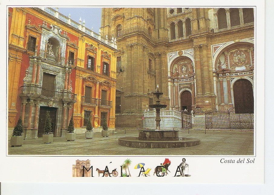 Postal 043614 : Malaga. Catedral de Malaga y Palacio Episcopal