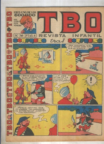 TBO numero 760: Sorpresa tras sorpresa (Urda),  (numerado 1 en trasera)
