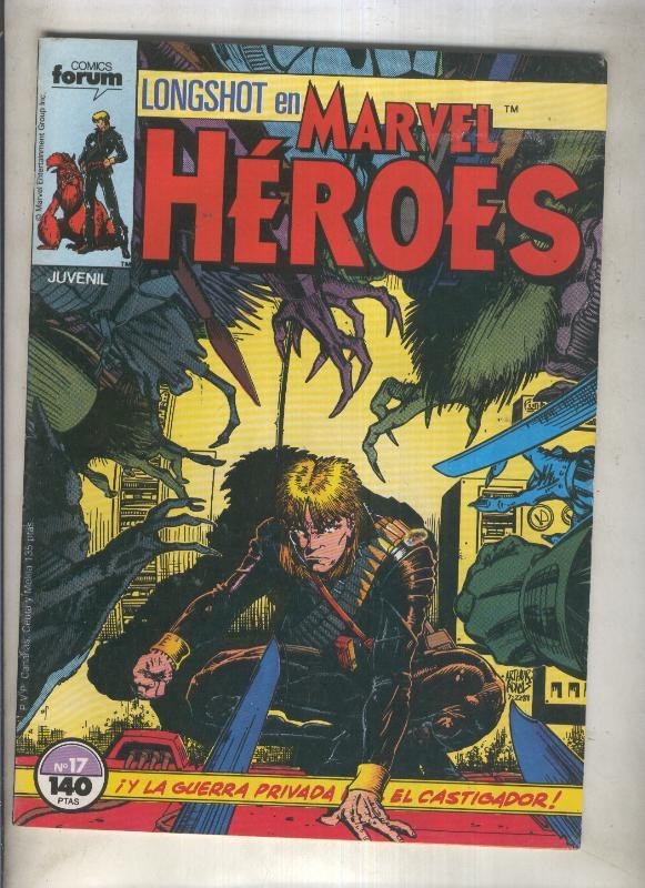 Marvel Heroes numero 17: Longshot  (numerado 2 en trasera)
