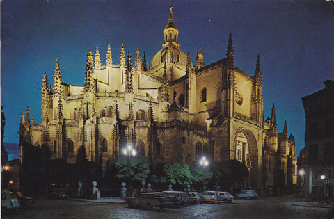 Postal 60731: Catedral vista nocturna (Segovia)