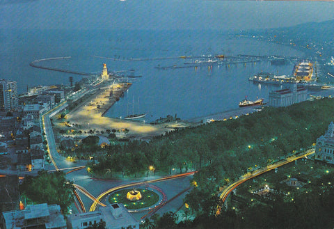Postal 60742:  Vista general del puerto (Malaga)