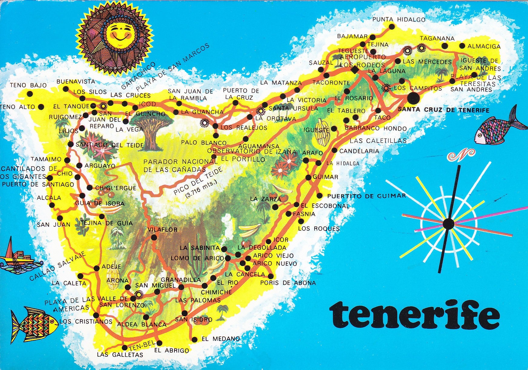 Postal 60748:  Mapa de Tenerife