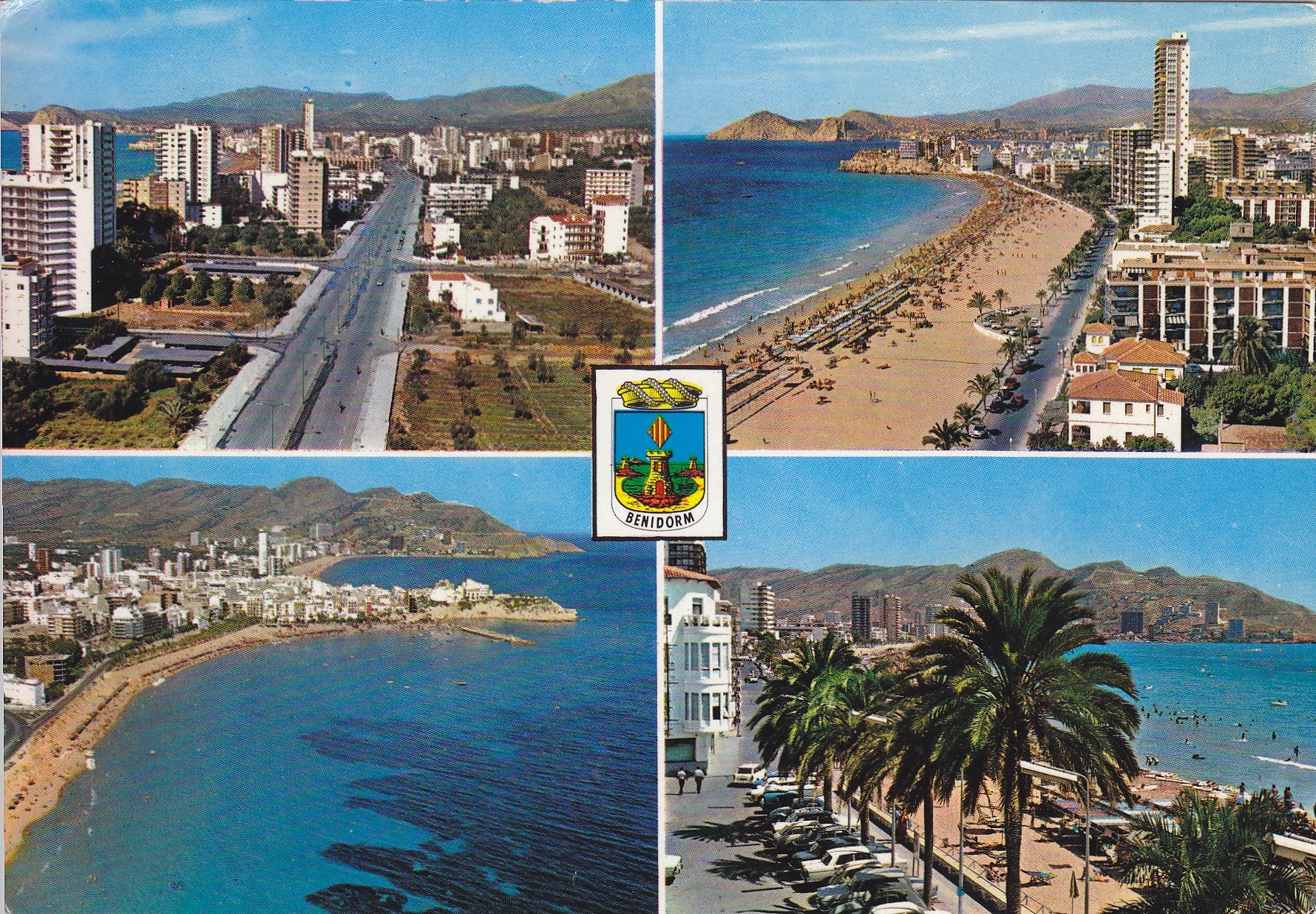 Postal 60752:  varias vistas de Benidorm (Alicante)