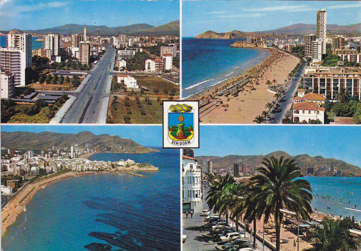 Postal 60752:  varias vistas de Benidorm (Alicante)