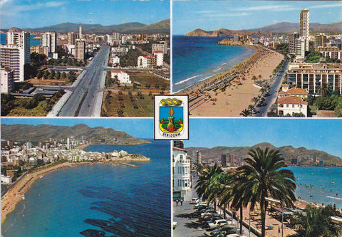 Postal 60752:  varias vistas de Benidorm (Alicante)