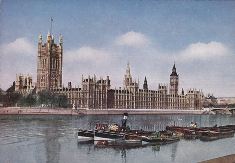 Postal 60784: Las casas del Parlamento desde el Tamesis (Londres)