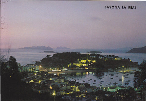 Postal 60792: Visita nocturna. Bayona la real (Pontevedra)