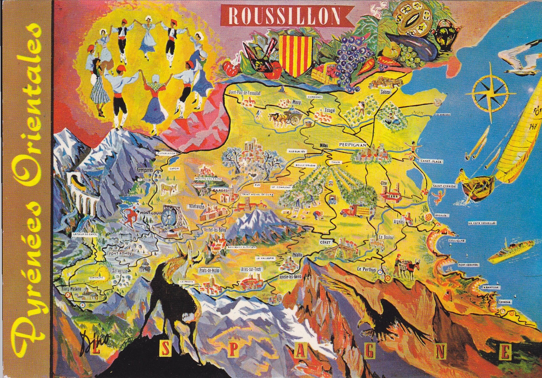 Postal 60799: Luminosos y colores de ROUSILLON (Pirineos Orientales)