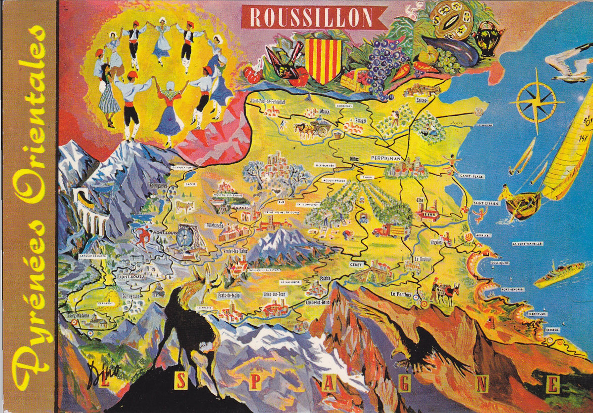 Postal 60799: Luminosos y colores de ROUSILLON (Pirineos Orientales)