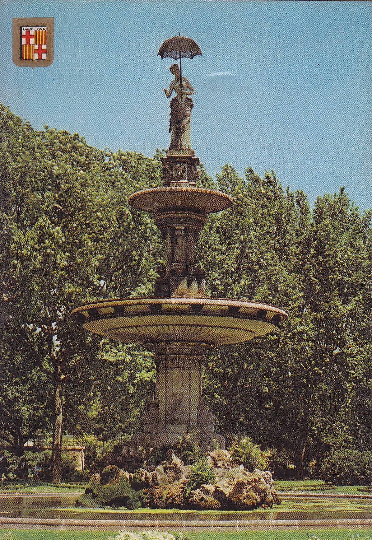 Postal 60873: Parque de la ciudadela (la dama del paraguas). Barcelona