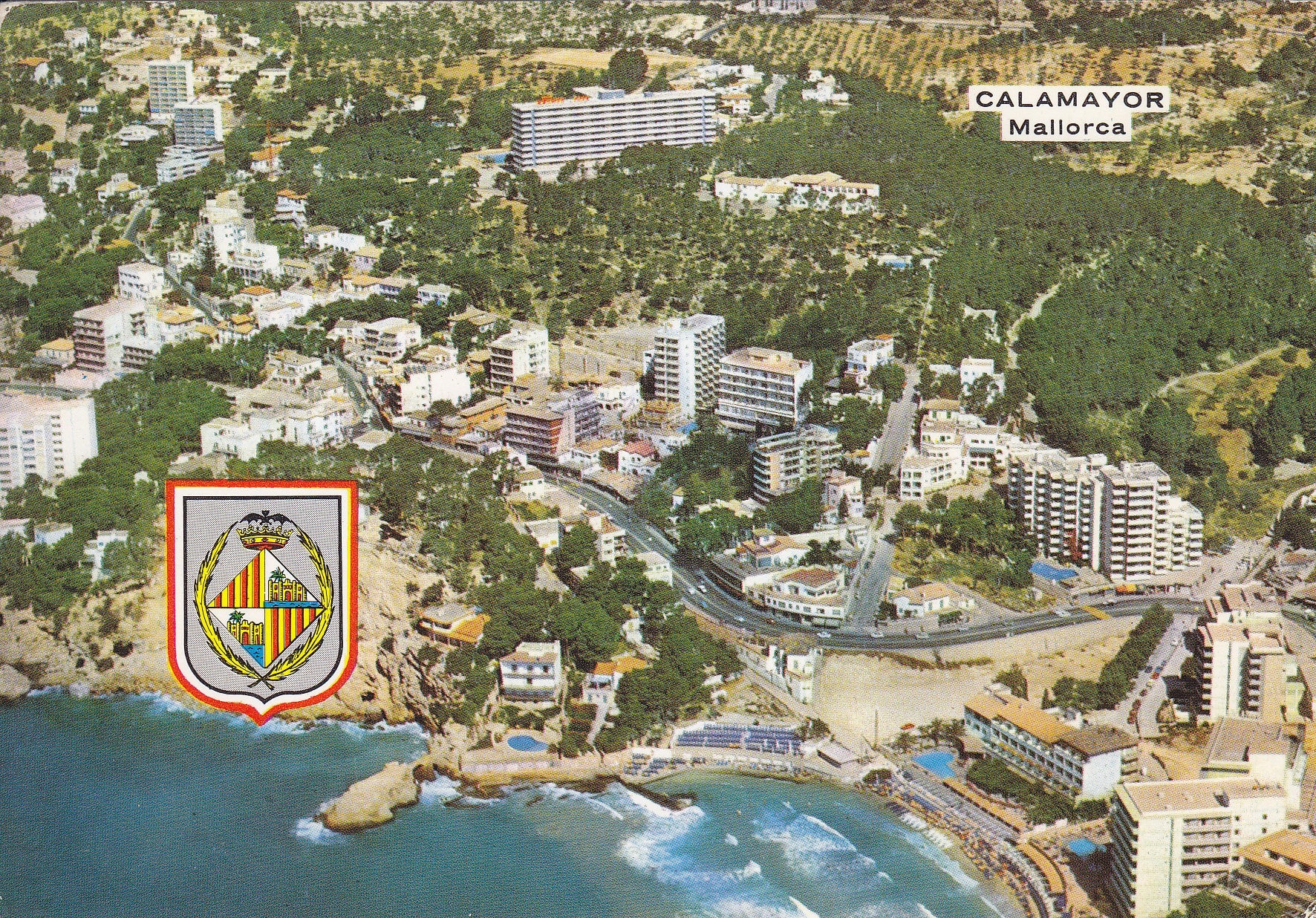 Postal 60908: Vista aerea de CALAMAYOR (Mallorca)