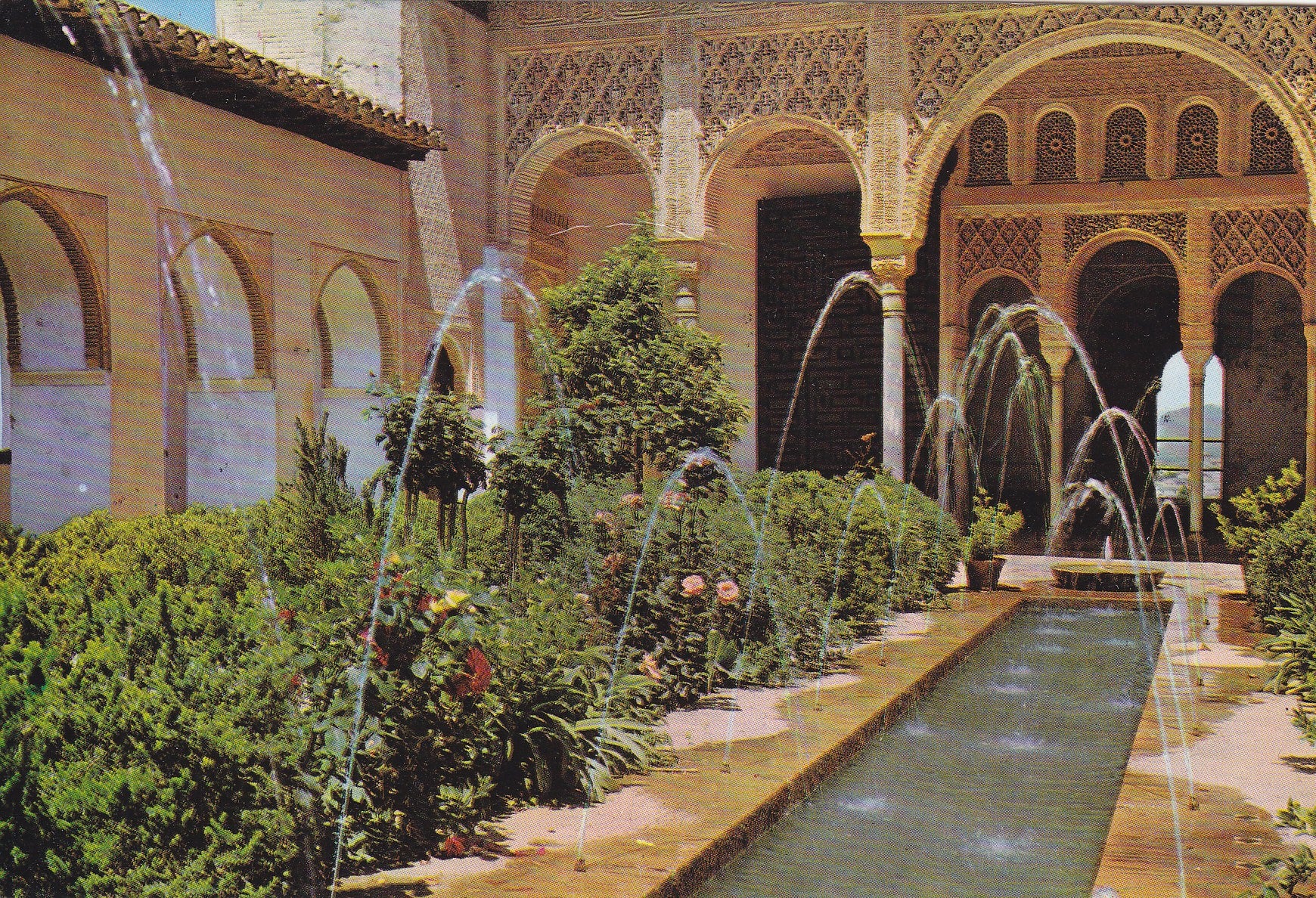 Postal 60976: Generalife. Patio de la acequia (Granada)