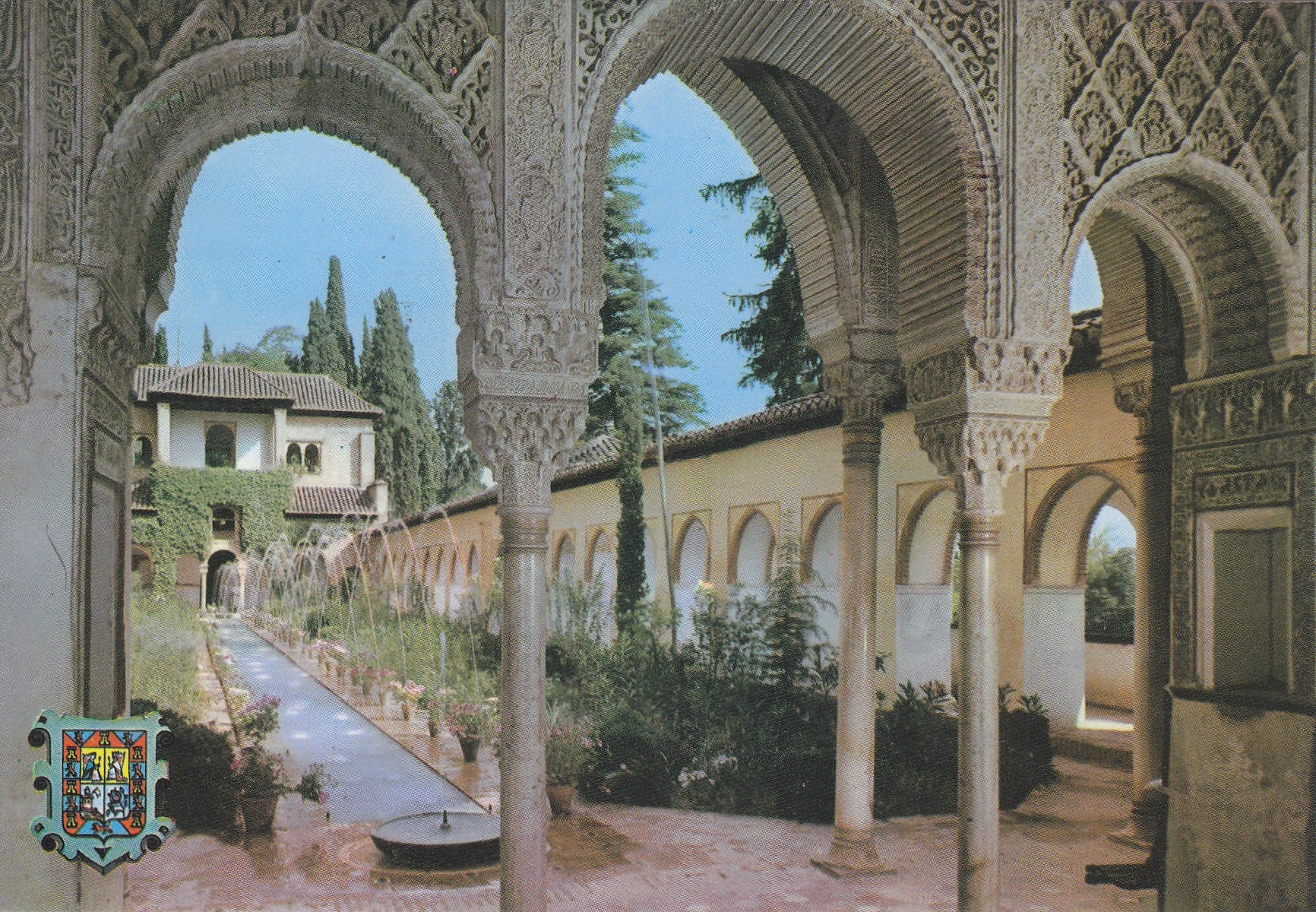 Postal 60989:Arcadas y jardines. Generalife. (Granada)