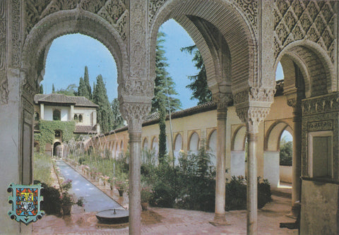 Postal 60989:Arcadas y jardines. Generalife. (Granada)