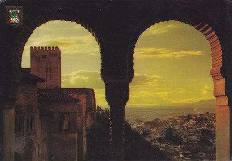 Postal 60998: Puesta de sol. Alhambra (Granada)