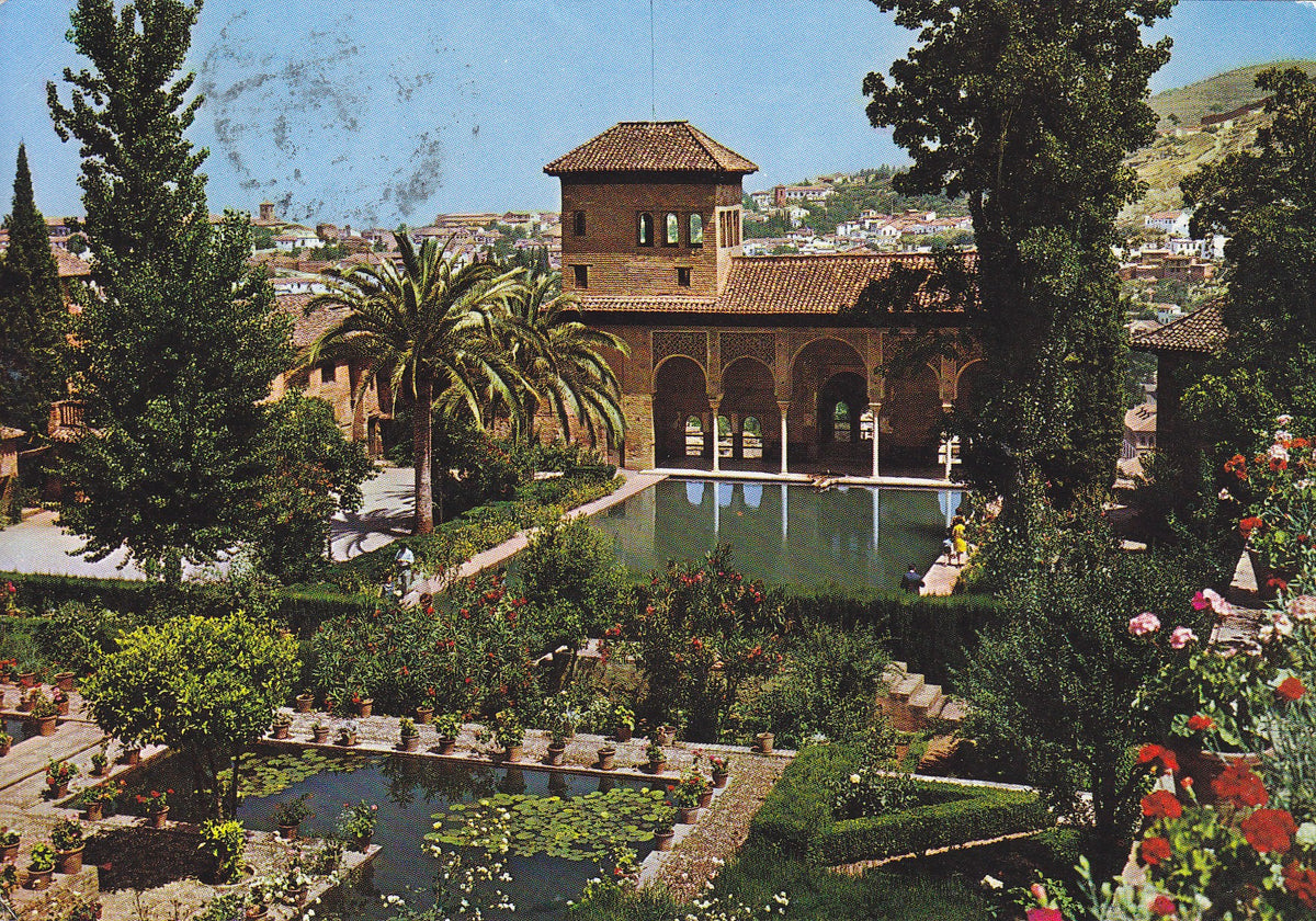 Postal 61006: Torre de las damas y el Partal.  Alhambra (Granada)