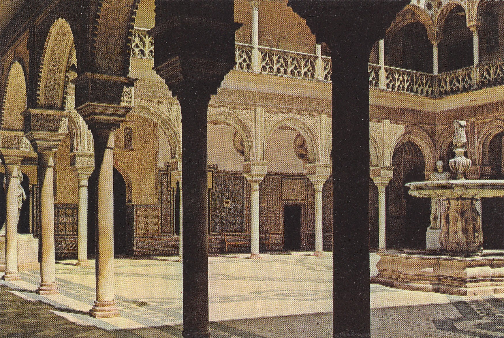 Postal 61031: Patio principal de casa de Pilatos. Sevilla