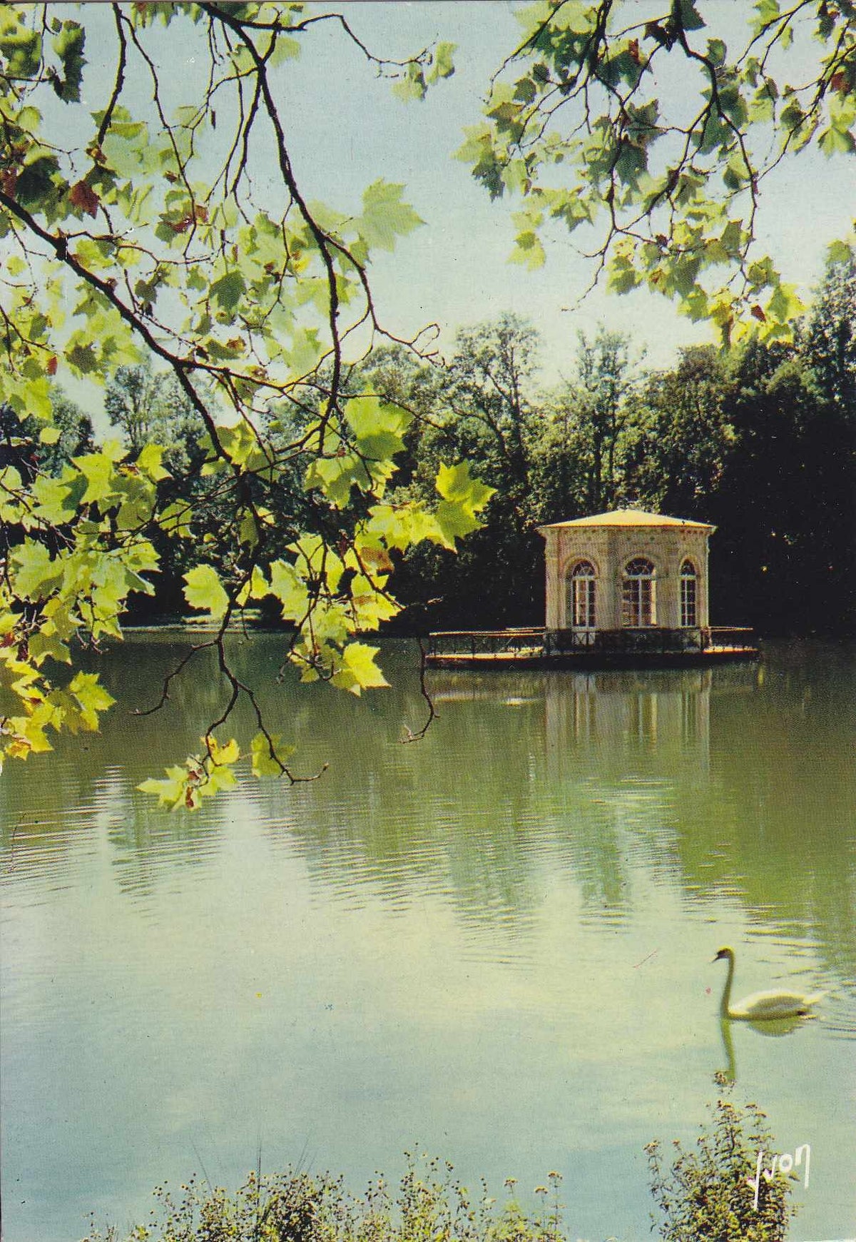 Postal 61111: estanque de las carpas. Castillo de Fontainebleau