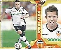 CROMO 848 LIGA 2011-12: Jordi Alba Valencia C.F.
