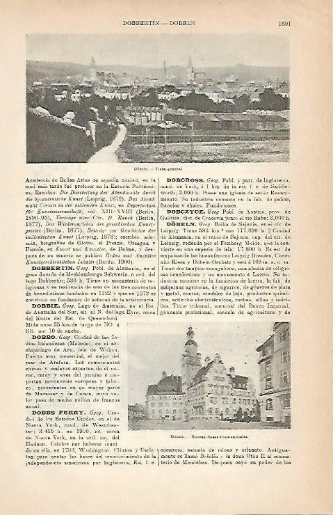 LAMINA ESPASA Alemania 3090: Vistas de Dobeln Alemania