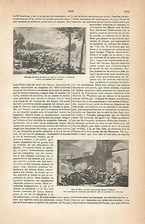 LAMINA ESPASA 3127: Grabados sobre el Dos de Mayo en Madrid
