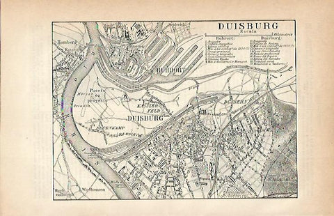 LAMINA ESPASA Alemania 3162: Plano de Duisburg Alemania