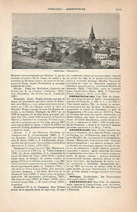 LAMINA ESPASA Alemania 3215: Vista general de Eberswalde Alemania