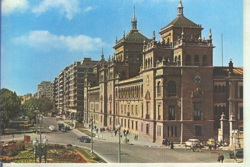 Postal 014274: Plaza de Zorrilla y Academia de Caballeria de Valladolid