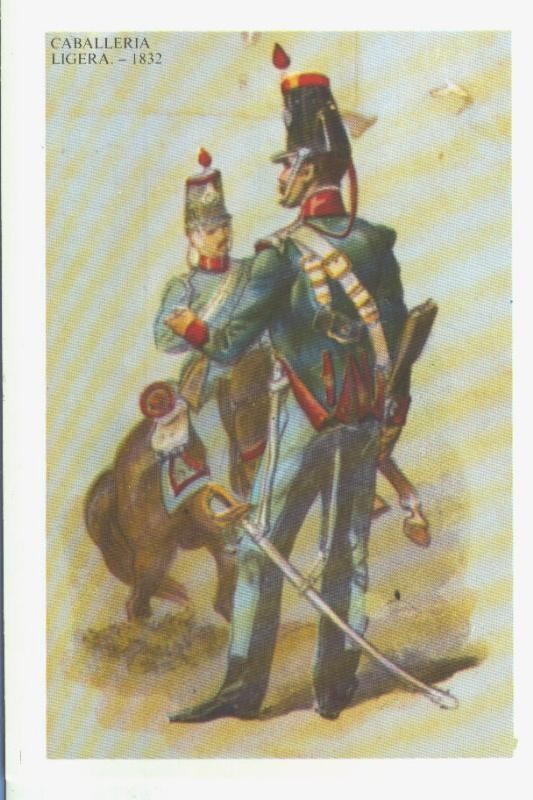 Postal 014552: Uniformes militares siglos XIX-XX: Caballeria ligera 1832