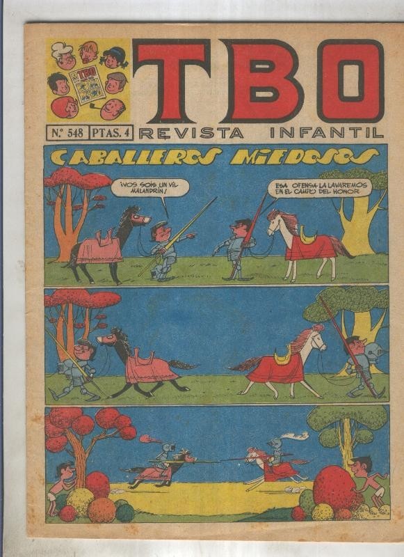 TBO numero 548: Caballeros miedosos (Moreno), (numerado 2 en trasera)