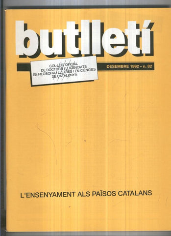 Butlleti numero 82, Col. Ofic. Doctors i Llicenciats Filosofia i Lletres Catalunya