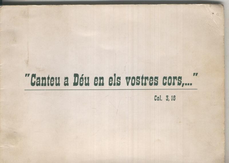 Canteu a Deu en els vostres cors