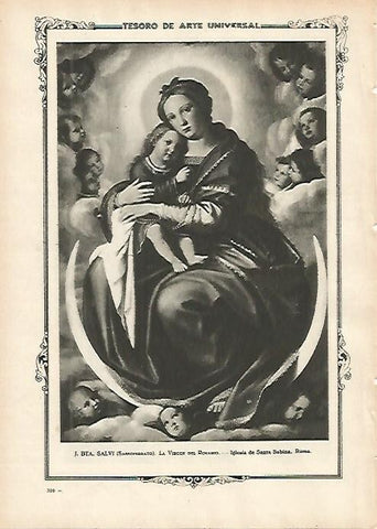 LAMINA 1408. SALVI. La Virgen del Rosario