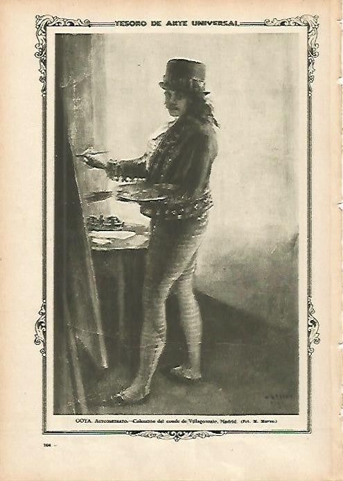 LAMINA 1302. GOYA. Autorretrato