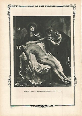 LAMINA 1492. RUBENS. Piedad