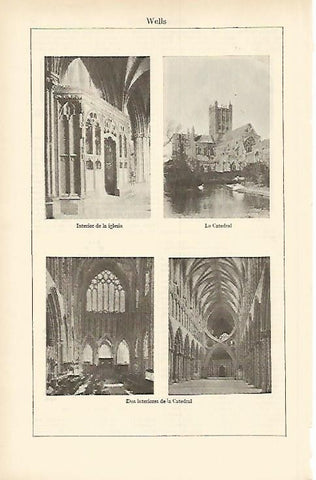 LAMINA ESPASA 1577: Catedral de Wells Inglaterra