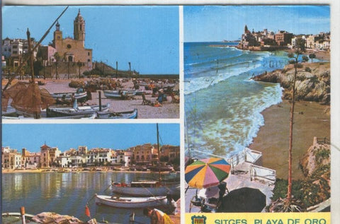 Postal 005164 : Vistas varias de Sitges