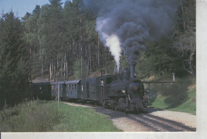 Postal 011870: OBB clase 399 04 en toma de agua en Bruderndorf