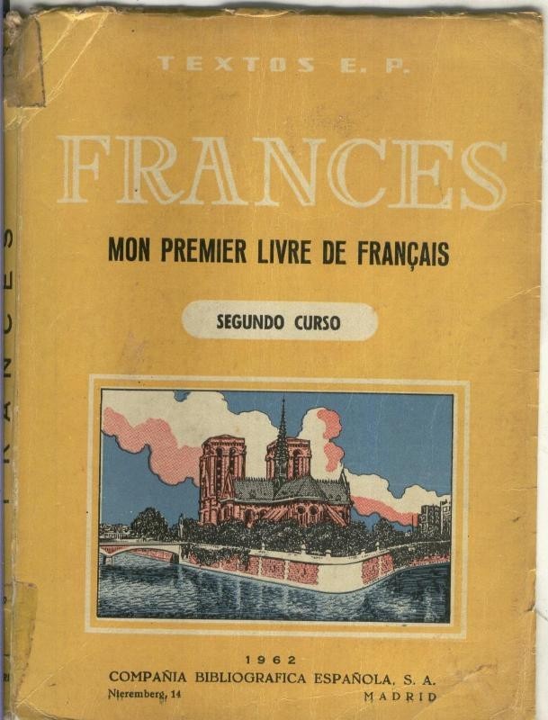 Frances: Mon Premier Livre de Français segundo curso, portada libro