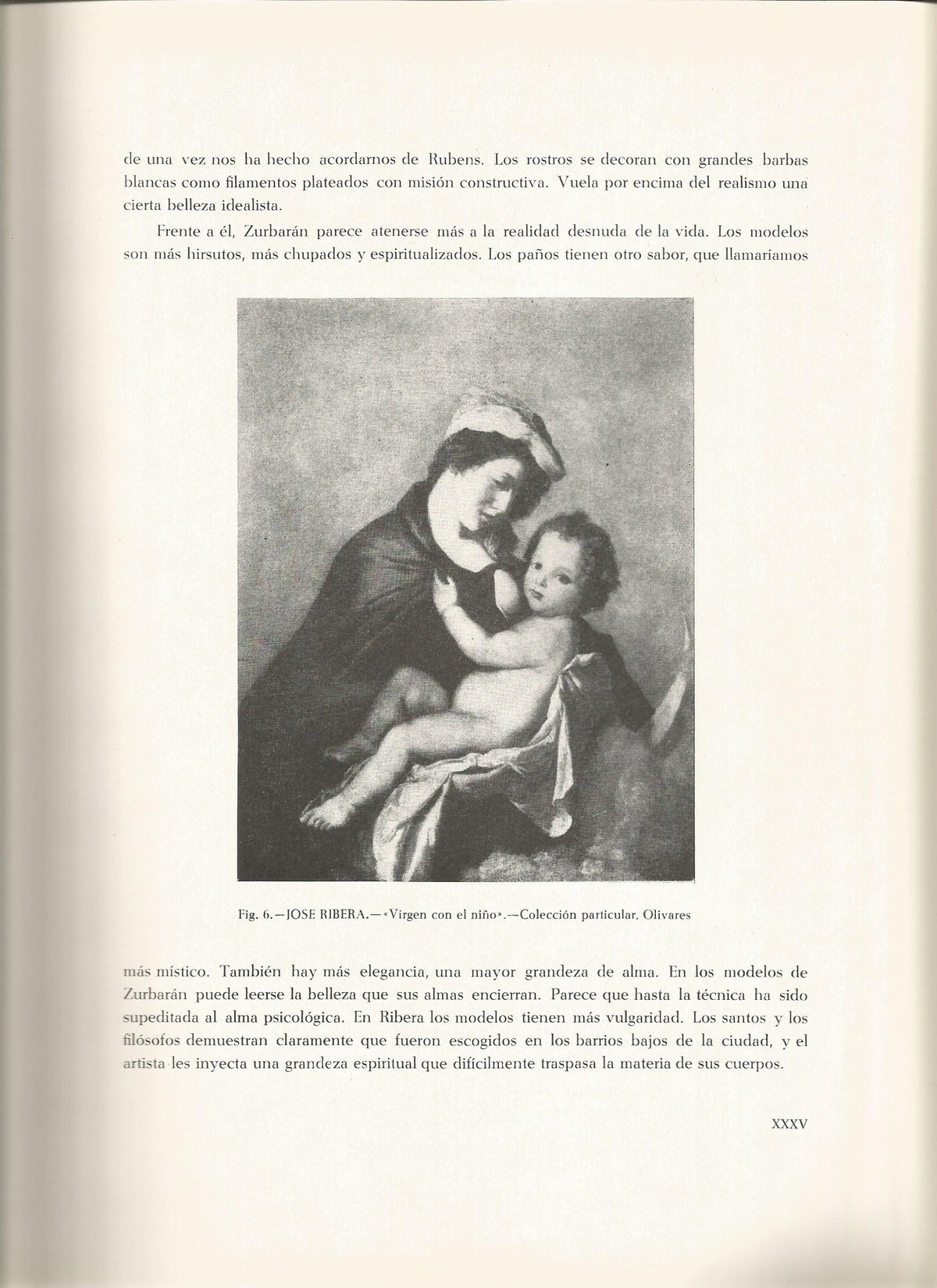 Lamina 082: Jose Ribera. Virgen con el Niño