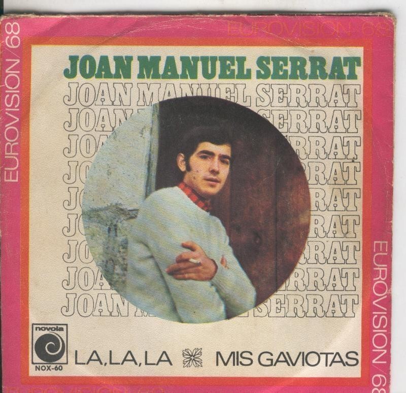 Disco de 45 r.p.m: Serrat: La,la,la y Mis gaviotas