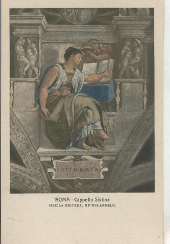 Postal 000114 : Roma-Cappela Sistina: Sibilla Eitrea de Michelangelo